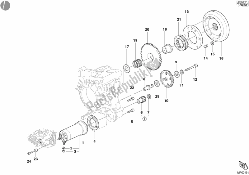 Toutes les pièces pour le Demarreur du Ducati Superbike 998 R 2002